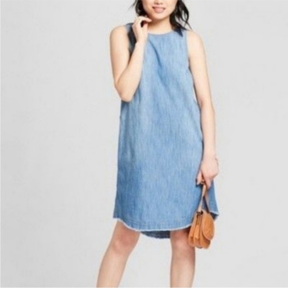 Universal Thread chambray denim high-low dress size small, medium wash - Picture 1 of 15